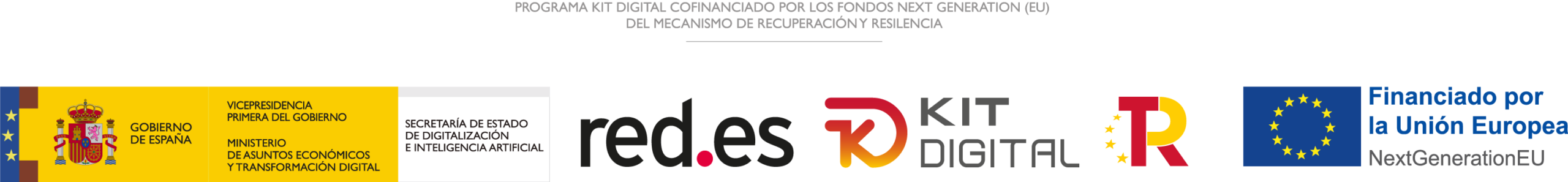 Logotipo del Programa Kit Digital, cofinanciado por los fondos Next Generation EU del Gobierno de España